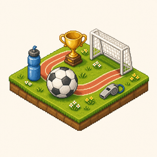 Sports isometric pixel art